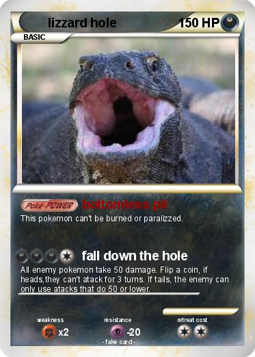 Pokemon lizzard hole