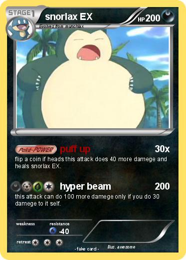 Pokemon snorlax EX