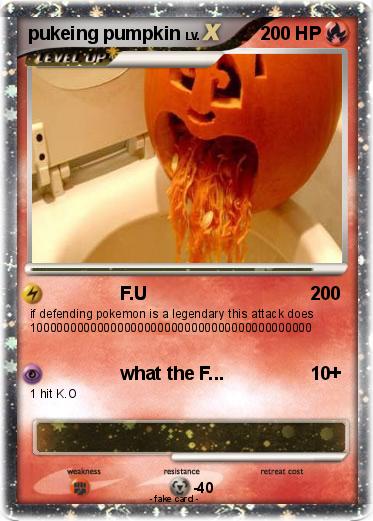Pokemon pukeing pumpkin