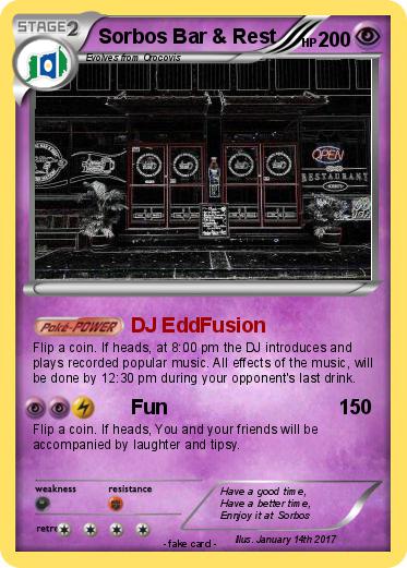 Pokemon Sorbos Bar & Rest