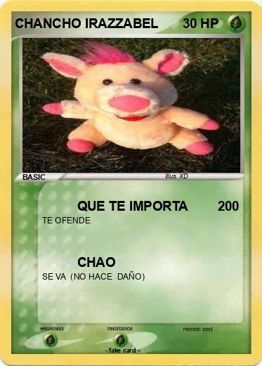 Pokemon CHANCHO IRAZZABEL