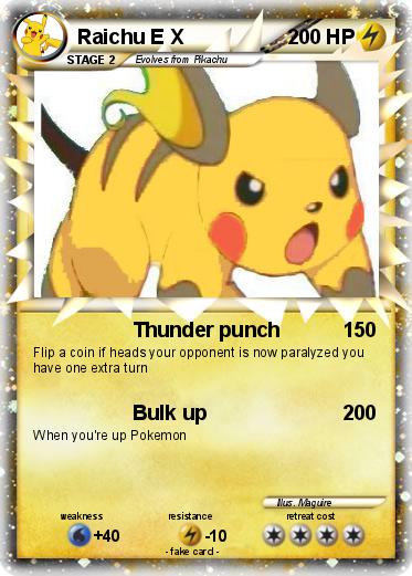 Pokemon Raichu E X