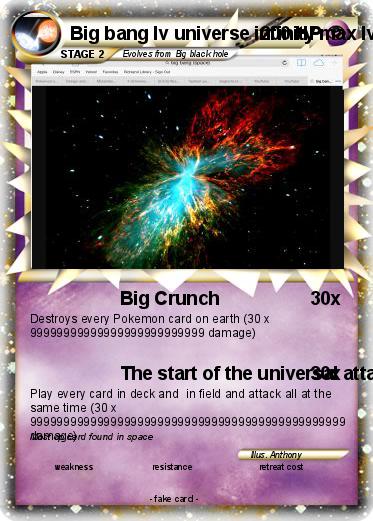 Pokemon Big bang lv universe infinity max lv ex x y xy