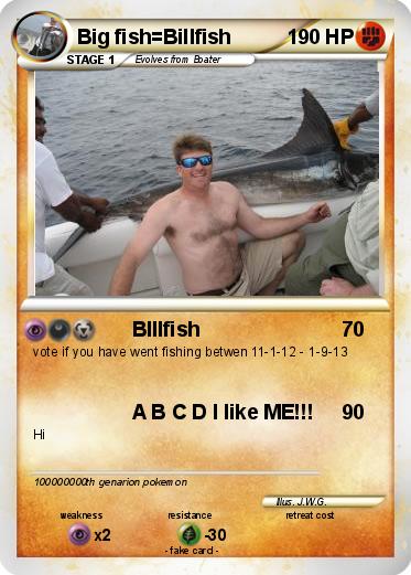 Pokemon Big fish=Billfish