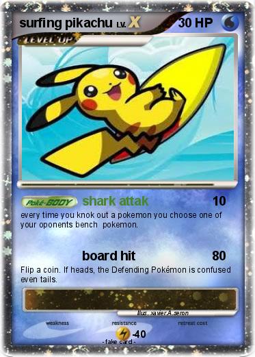 Pokemon surfing pikachu
