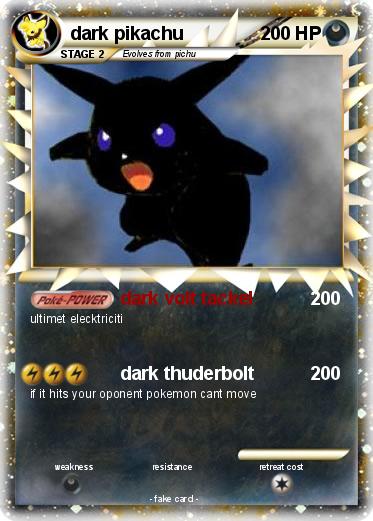 Pokemon dark pikachu