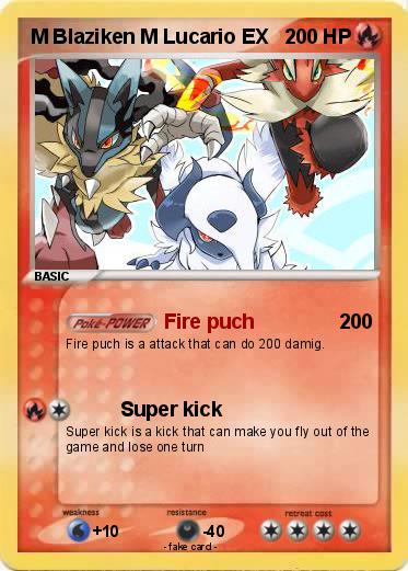 Pokemon M Blaziken M Lucario EX
