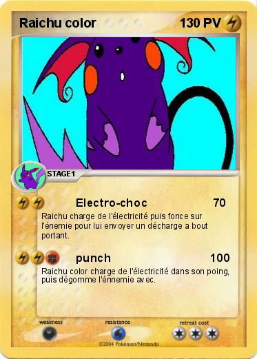 Pokemon Raichu color
