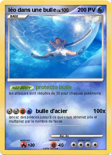 Pokemon léo dans une bulle