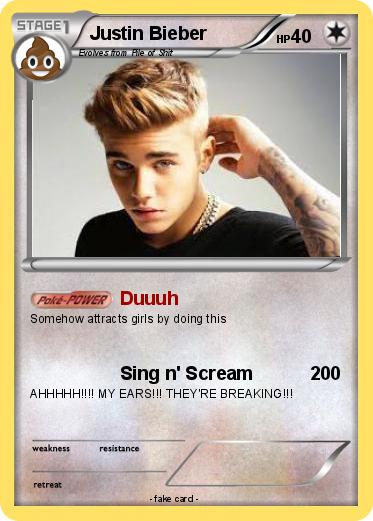 Pokemon Justin Bieber