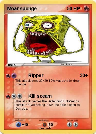 Pokemon Moar sponge