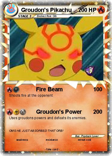 Pokemon Groudon's Pikachu
