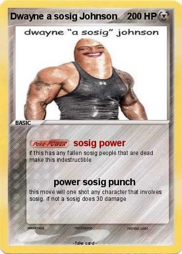 Pokemon Dwayne a sosig Johnson