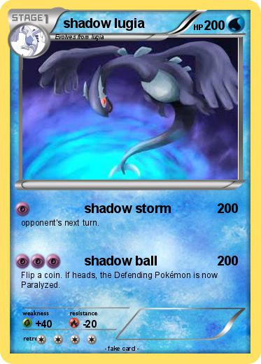 Pokemon shadow lugia