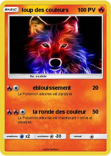 Pokemon loup des couleurs