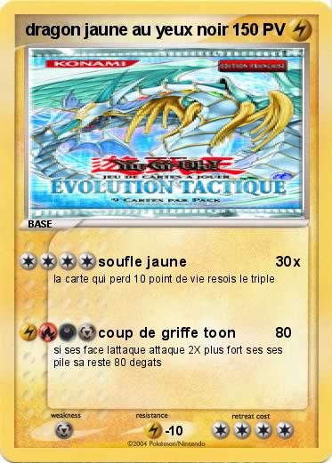 Pokemon dragon jaune au yeux noir 