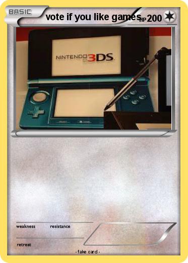 Pokemon vote if you like games