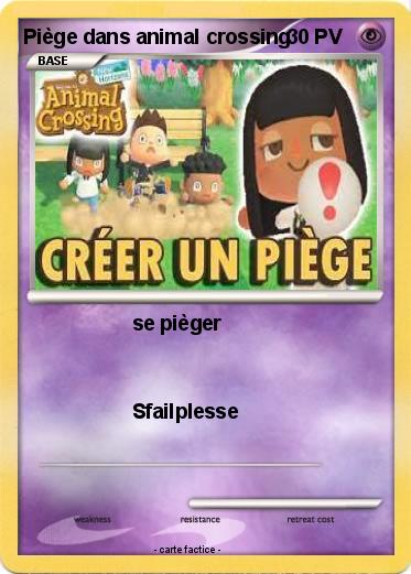 Pokemon Piège dans animal crossing
