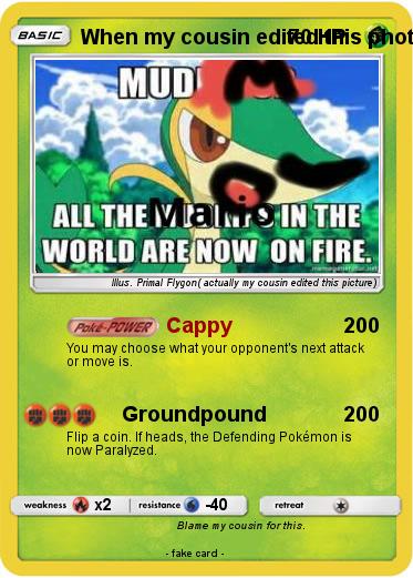 Pokemon When my cousin edited this photo