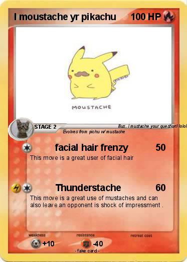 Pokemon I moustache yr pikachu