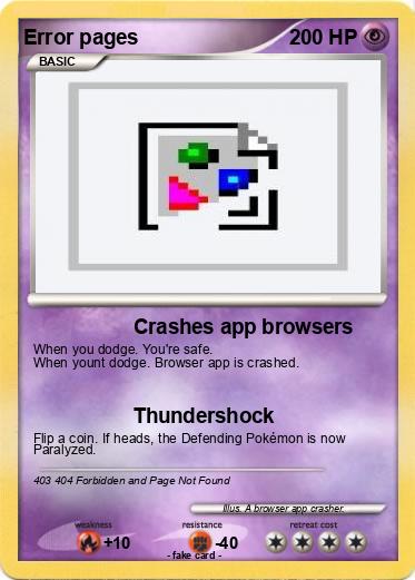 Pokemon Error pages