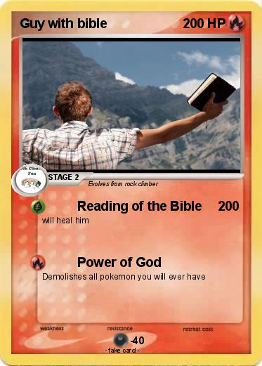 Pokemon Guy with bible