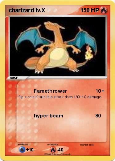 Pokemon charizard lv.X
