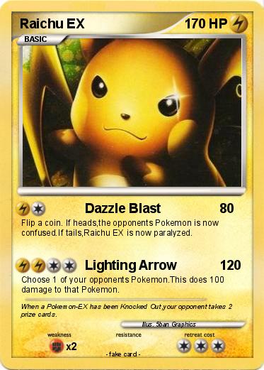 Pokemon Raichu EX