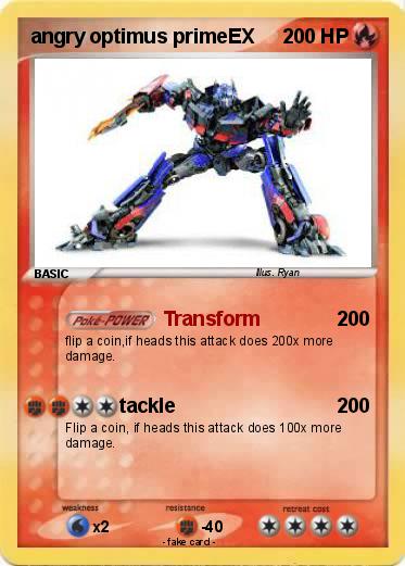 Pokemon angry optimus primeEX