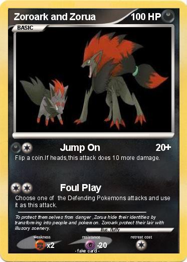 Pokemon Zoroark and Zorua