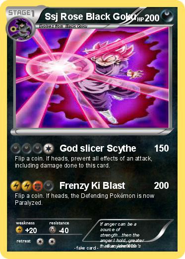 Pokemon Ssj Rose Black Goku