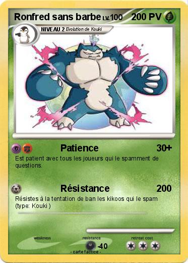Pokemon Ronfred sans barbe