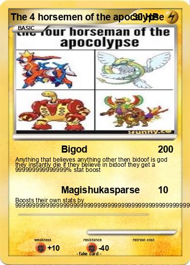 Pokemon The 4 horsemen of the apocalypse