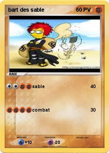 Pokemon bart des sable