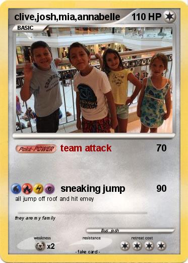 Pokemon clive,josh,mia,annabelle