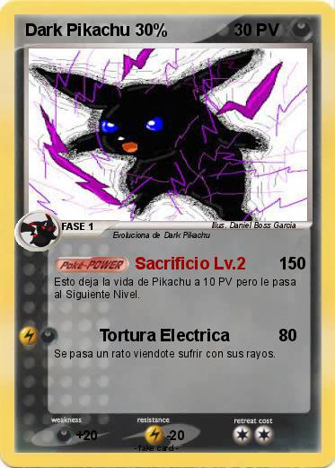 Pokemon Dark Pikachu 30%
