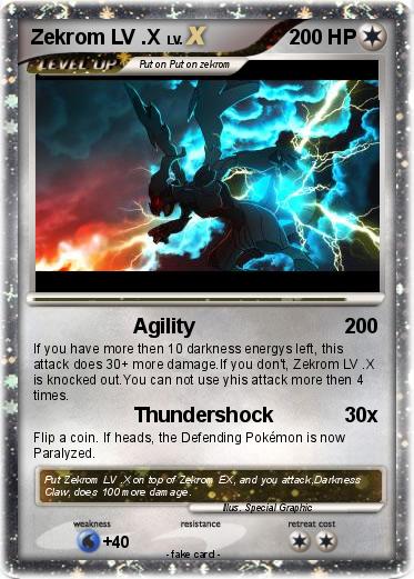 Pokemon Zekrom LV .X