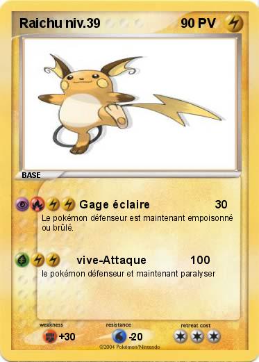 Pokemon Raichu niv.39
