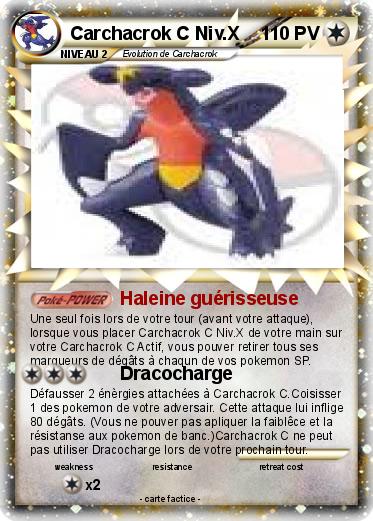 Pokemon Carchacrok C Niv.X