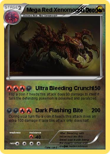Pokemon Mega Red Xenomorph Dragon