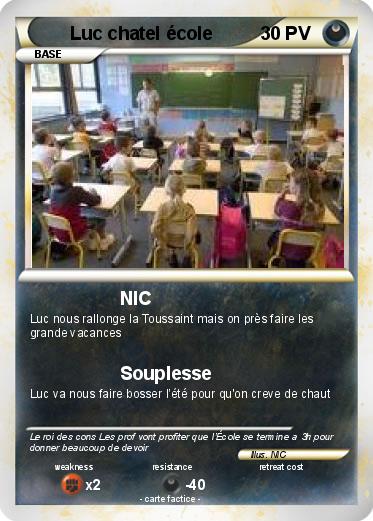 Pokemon Luc chatel école