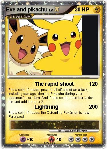 Pokemon Eve and pikachu