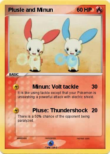 Pokemon Plusle and Minun