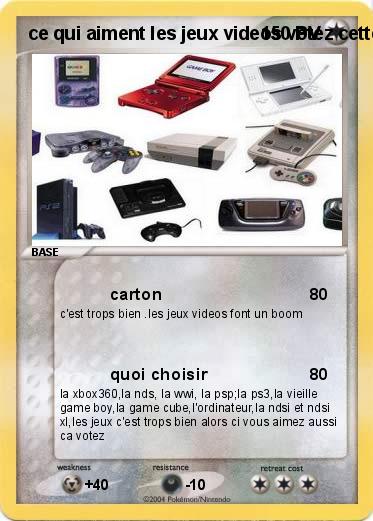 Pokemon ce qui aiment les jeux videos votez cette carte s.v.p c'est trops bien alors votez s.v.p