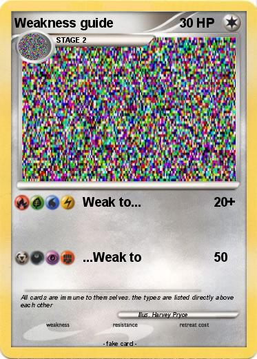 Pokemon Weakness guide