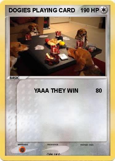 Pokemon DOGIES PLAYING CARD
