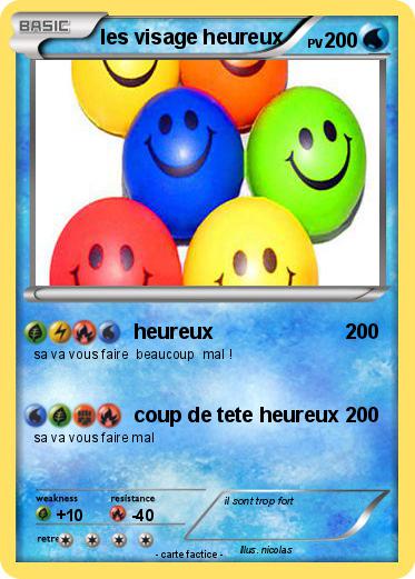 Pokemon les visage heureux