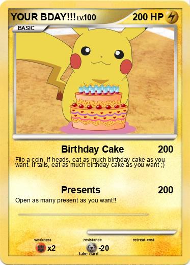 Pokemon YOUR BDAY!!!
