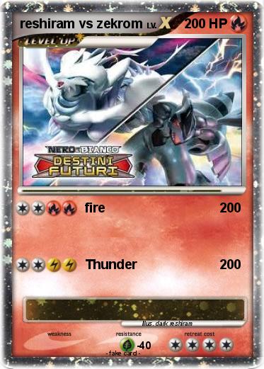 Pokemon reshiram vs zekrom