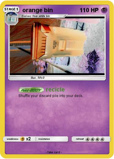 Pokemon orange bin